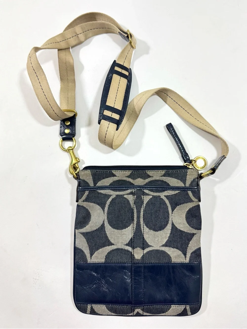 Coach Signature Denim File Crossbody Purse